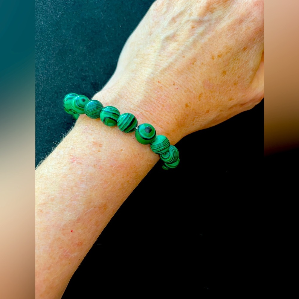 Malachite Bead Bracelet